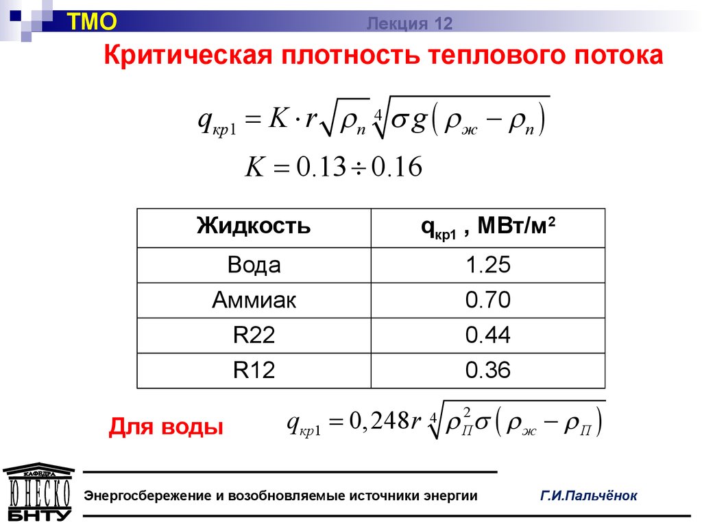 Плотность теплового потока