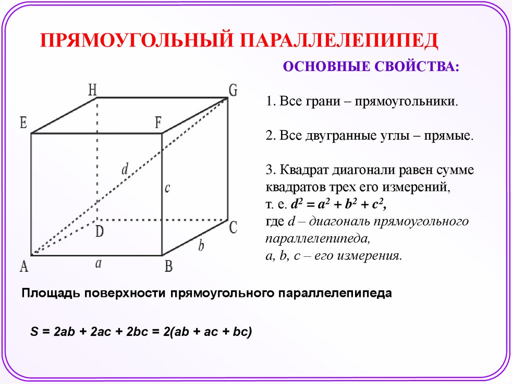 Презентация на тему параллелепипед 10 класс