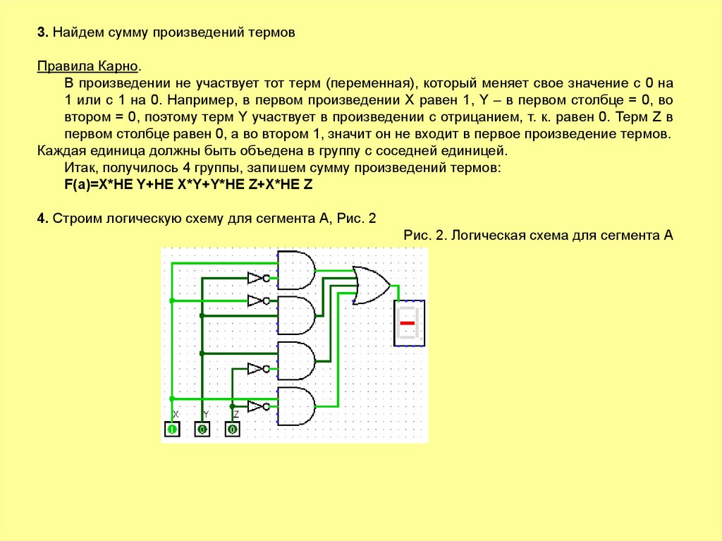 Логическая схема семисегментного индикатора