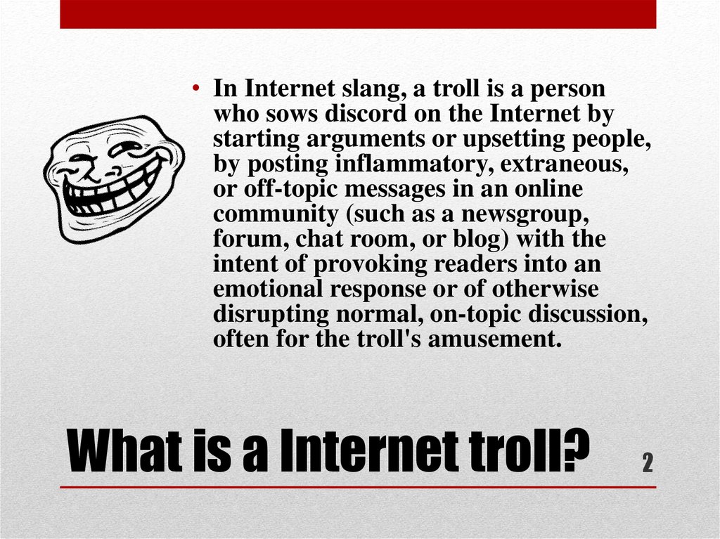 Internet Trolling Online Presentation