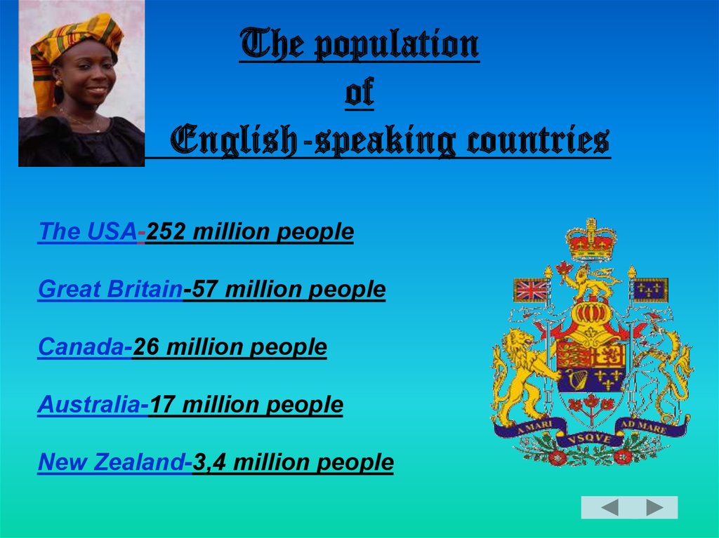 English speaking countries 5 класс презентация