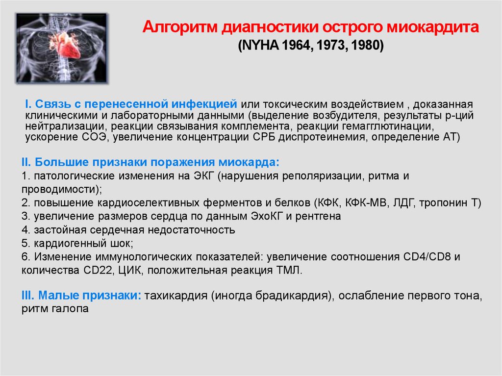 Золотым стандартом диагностики миокардита считают