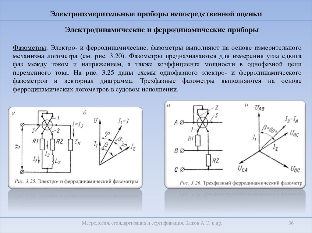 Оценка приборы. Схема электродинамического фазометра. Измерительный механизм в приборах непосредственной оценки. Ферродинамический фазометр. Электроизмерительные приборы непосредственной оценки.