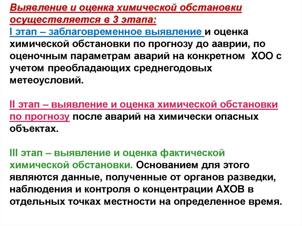 Оценка химической. Прогнозирование химической обстановки при аварии на ХОО.