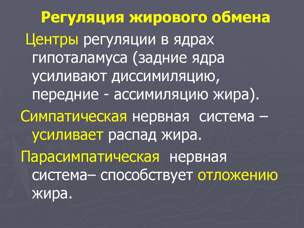 Понятие обмена. Регуляция липидного обмена. Регуляция жирового обмена. Регуляция жирового обмена пример. Симпатическая- усиливает диссимиляцию.