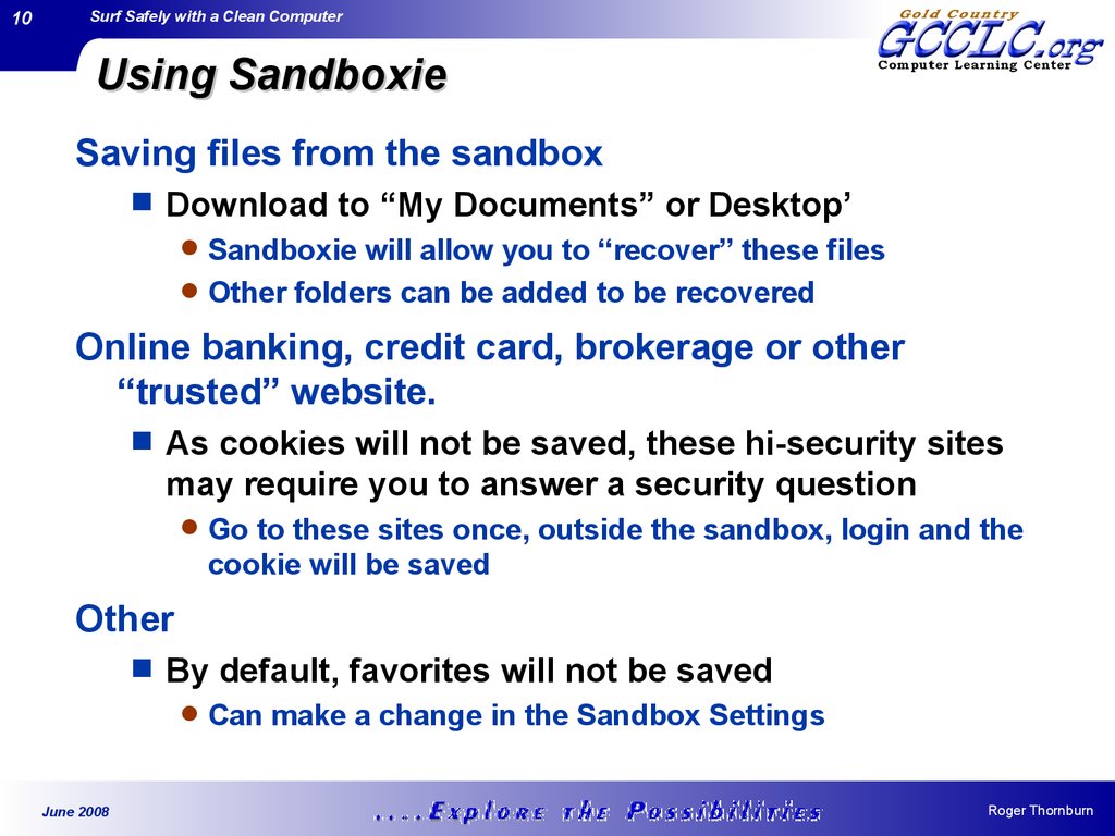 Using Sandboxie