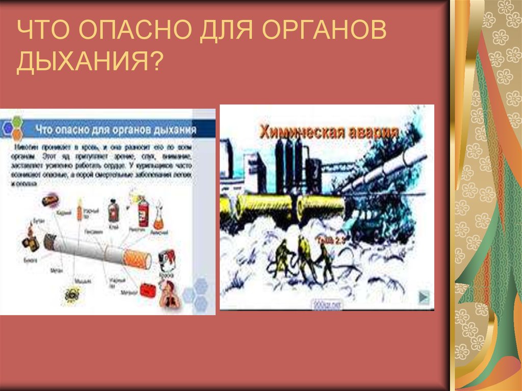 ЧТО ОПАСНО ДЛЯ ОРГАНОВ ДЫХАНИЯ?