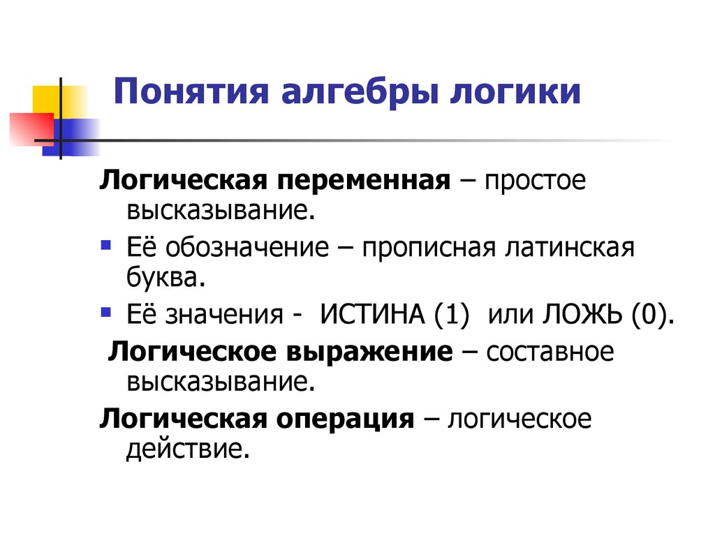 Смысл алгебры. Понятие алгебры. Термины алгебры. Термины из алгебры. Понятие алгебры логики.