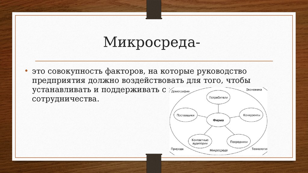 Микросреда проекта это