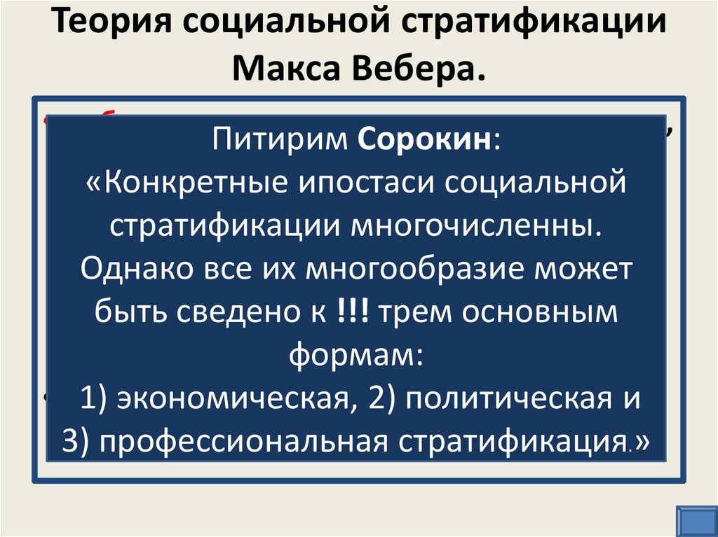 Теории социальной стратификации презентация
