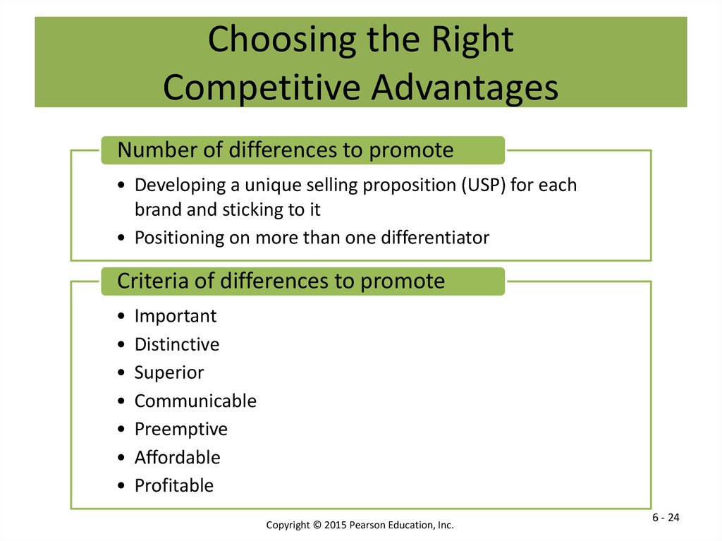 Choosing the Right Competitive Advantages