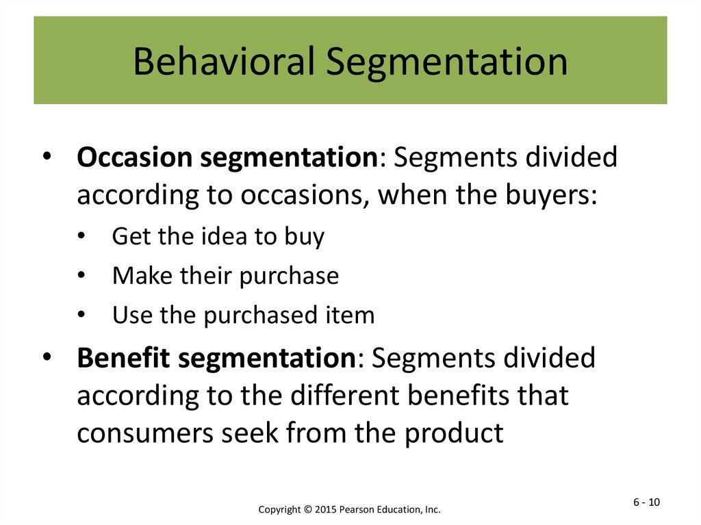 Presentation strategies. Behavioral Segmentation. Behavioral marketing. Benefit from Segmentation. Behavioral Segmentation in Hotel.