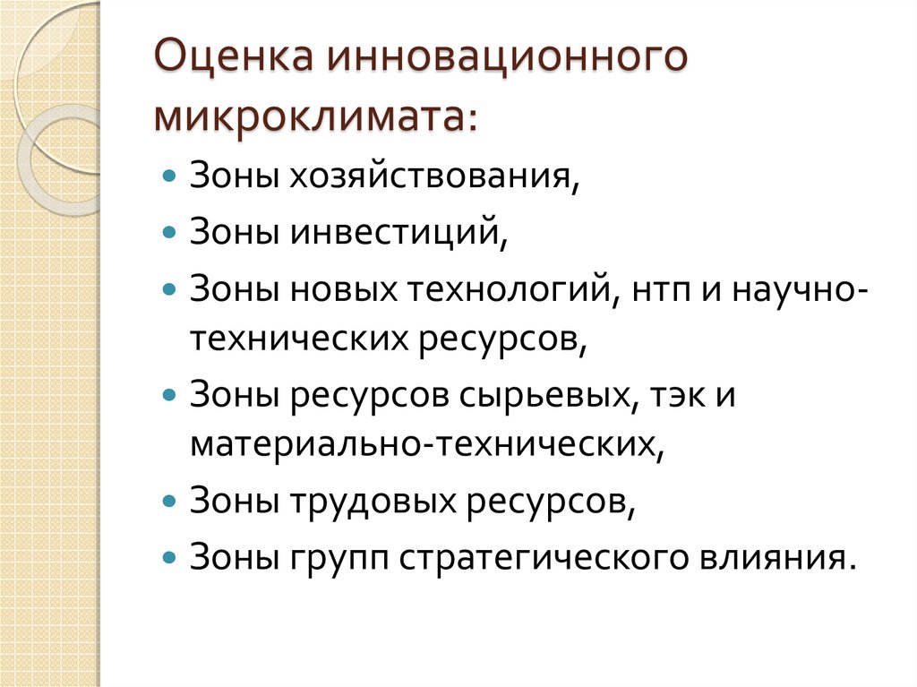 Оценка инновационного