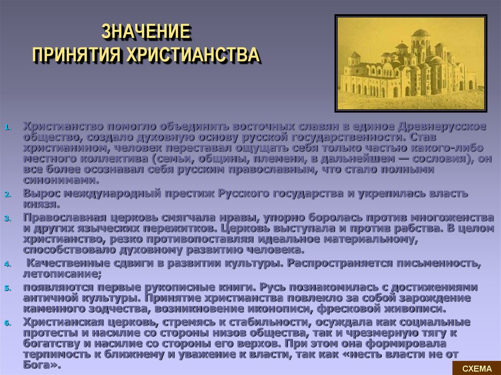 Что означает русь. Значение принятия христианства. Значение принятия христианства на Руси. Культурно-историческое значение христианизации. Рассказ о принятии христианства.