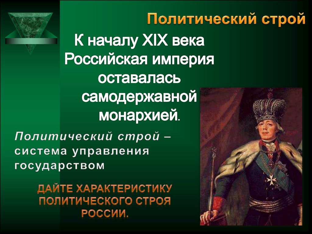 Политический строй россии на рубеже 19 20 веков схема