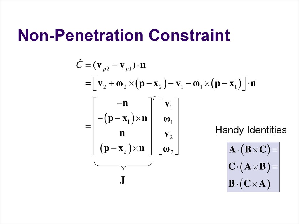 Non-Penetration Constraint