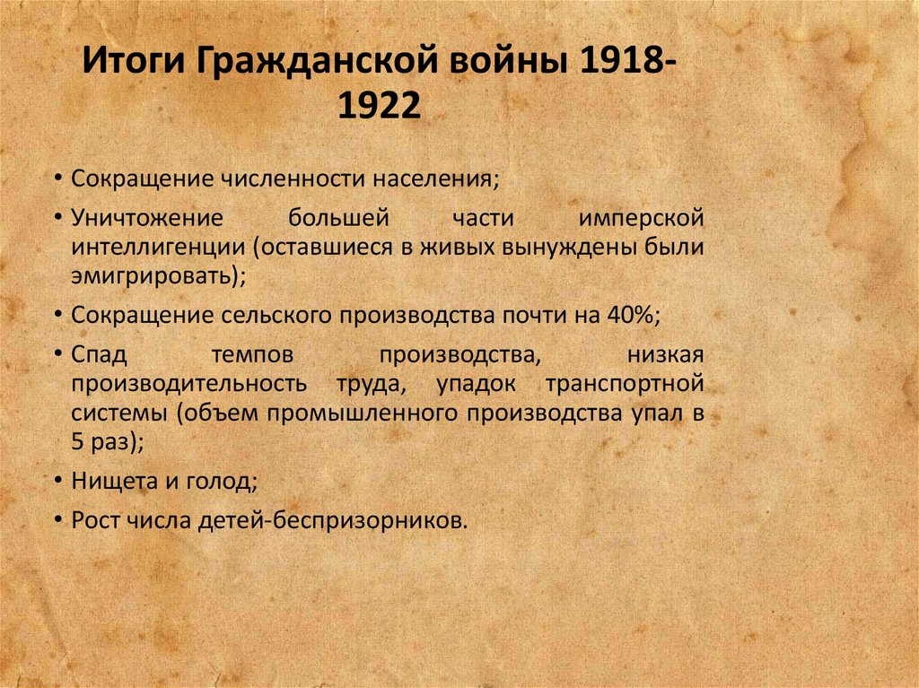 1918 1922 событие