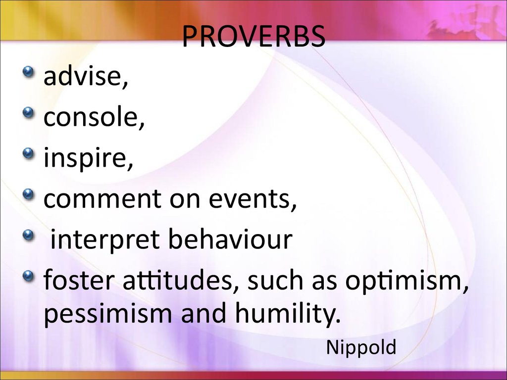 Using proverbs in the english classroom - презентация онлайн