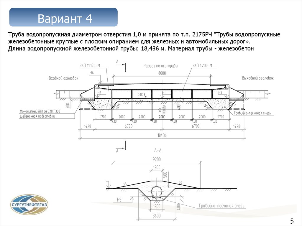 Толщина водопропускных труб