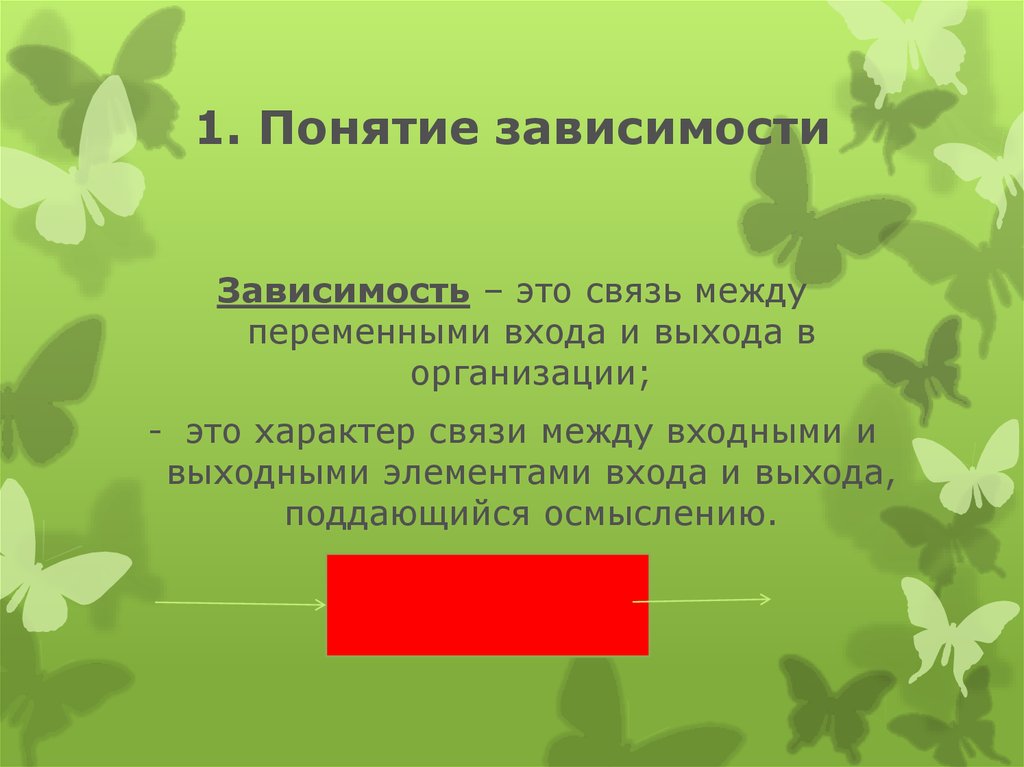 Понятие зависит