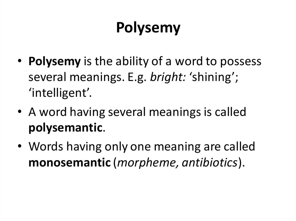 Polysemy