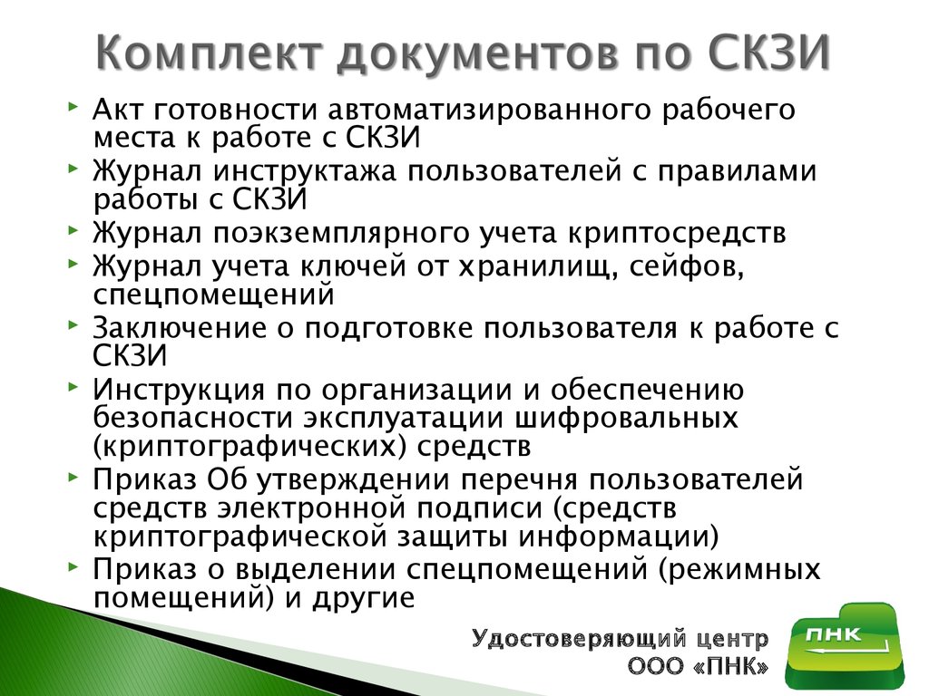 Документы для карты скзи