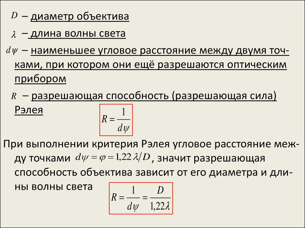 Диаметр объектива