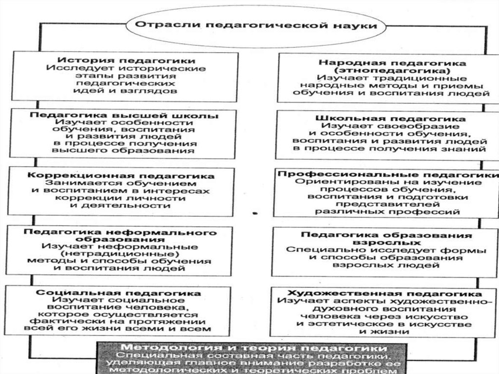 Теория образования и обучения отрасль педагогики