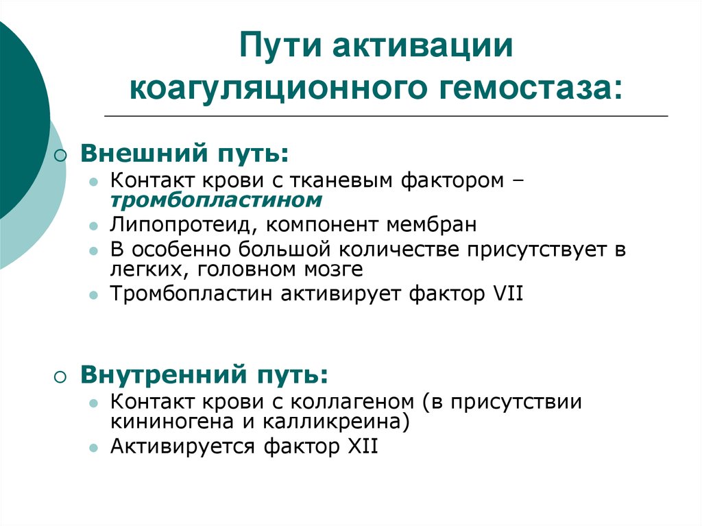 Патология гемостаза презентация