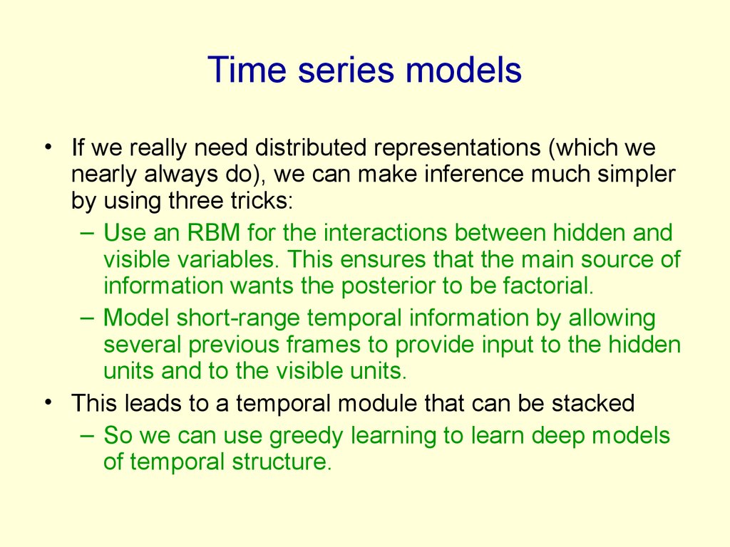 Time series models