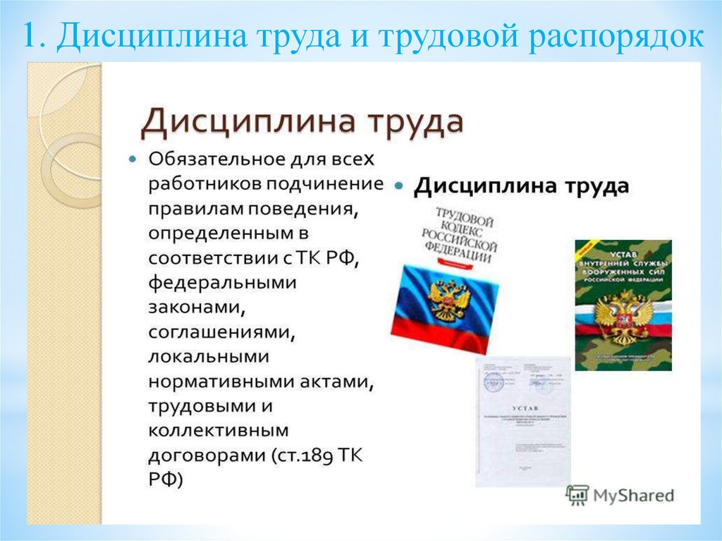 Дисциплина труда - online presentation