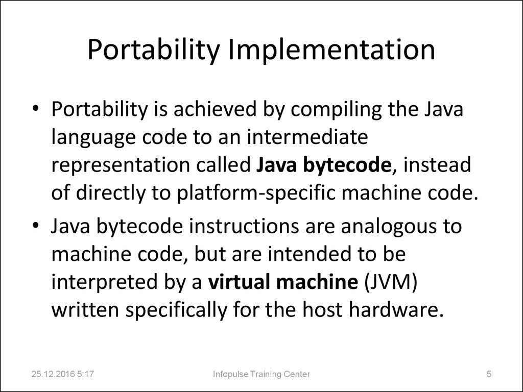 Portability Implementation