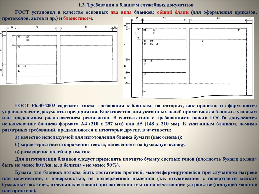 Требования гостов к документации. Требования к бланкам документов установлены ГОСТ. Бланки документов требования к бланкам. Виды бланков служебных документов. Бланки служебных документов.