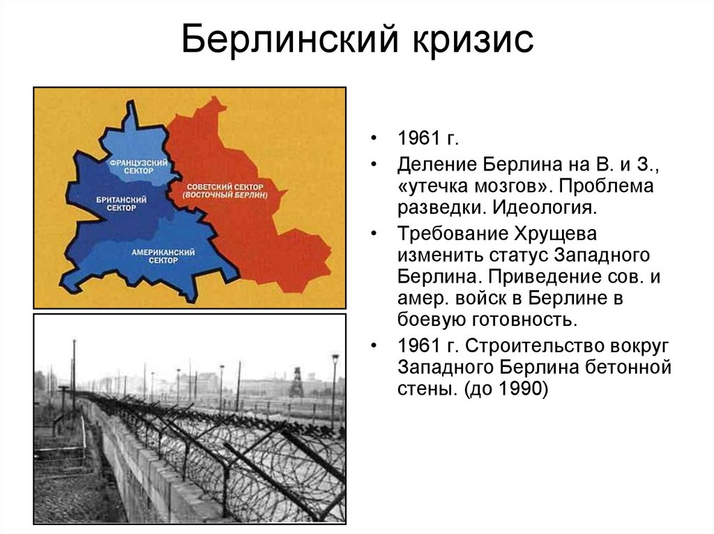 Берлинский кризис причины и итоги. 1961 Г. – второй Берлинский кризис. Сооружение Берлинской стены. Берлинский кризис 1961 итоги. Берлинский кризис 1961 участники. Берлинский кризис 1961 кратко.