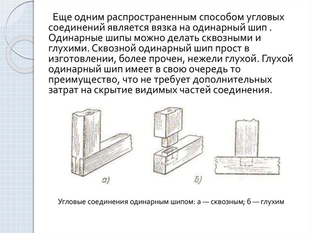 Соединение брусков из древесины 6 класс презентация