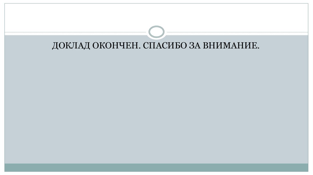 Доклад 30. Доклад окончен спасибо за внимание ВМЕДА Кирова.