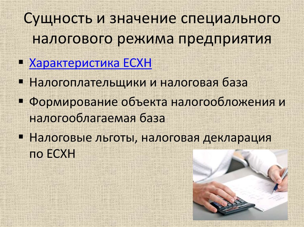 Специальный налоговый