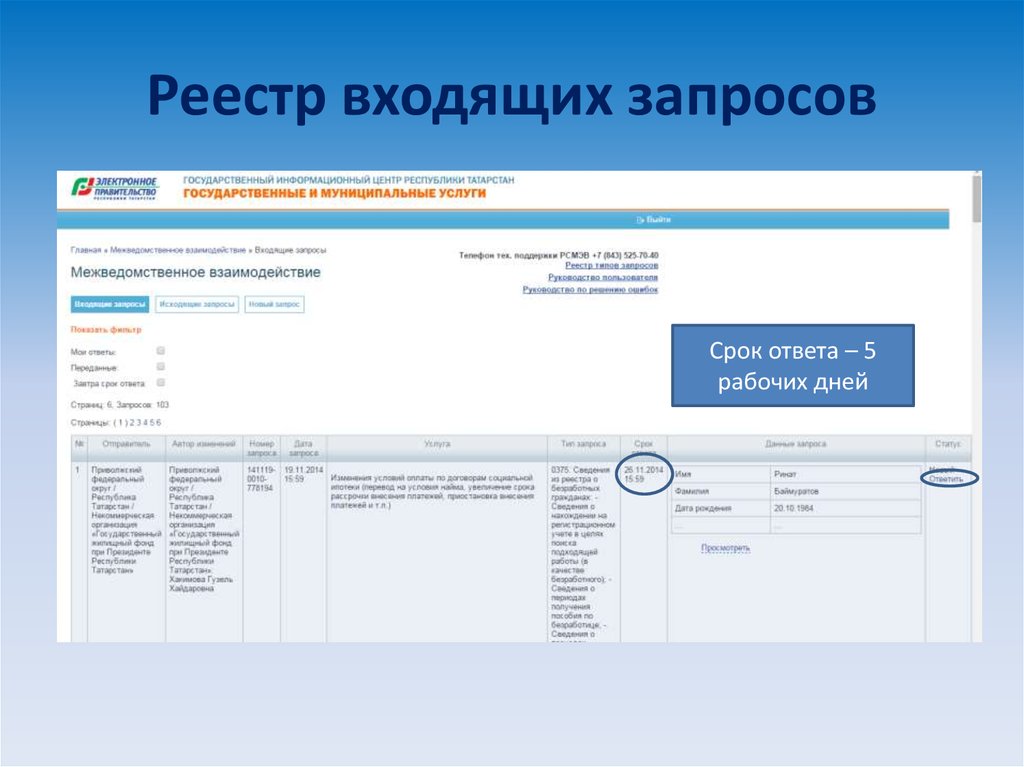 Входящий запрос. Кабинет электронного взаимодействия. Вход запросов. Турфирмы где государственный реестр входит.