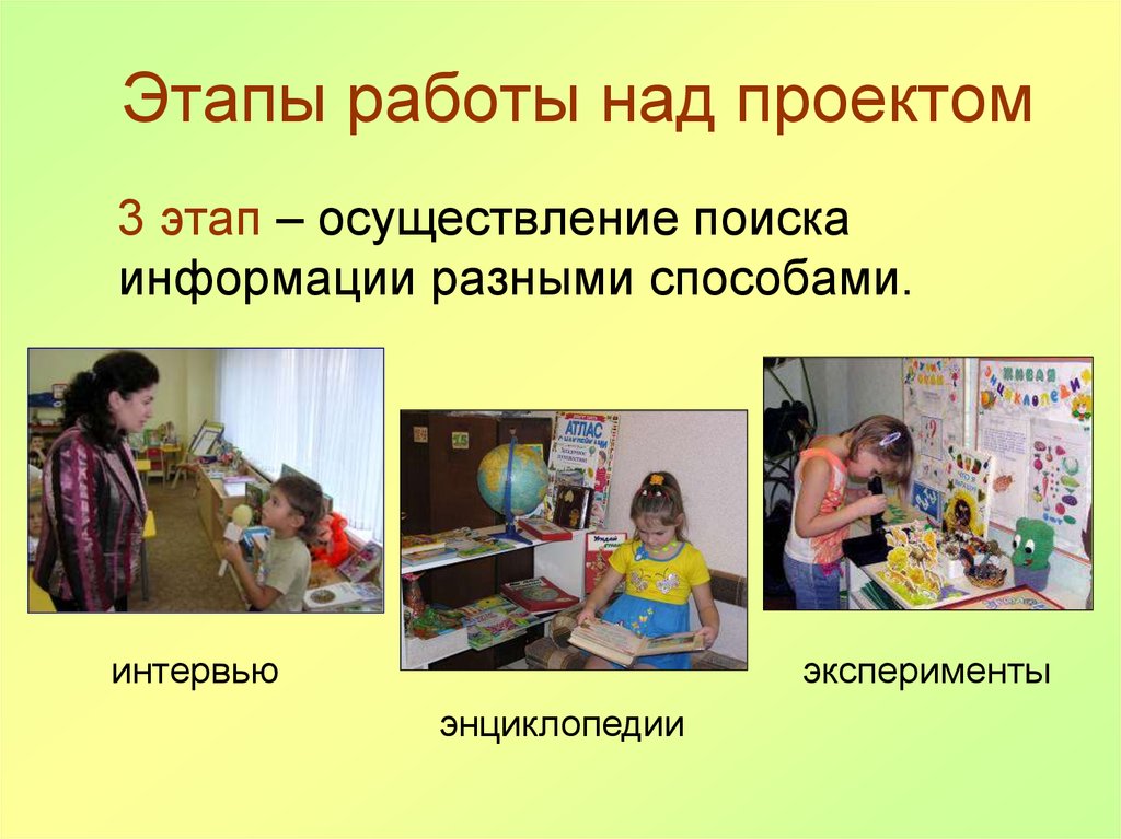 Этапы работы над проектом