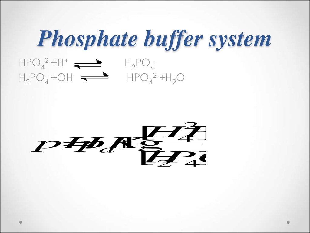 Phosphate buffer system