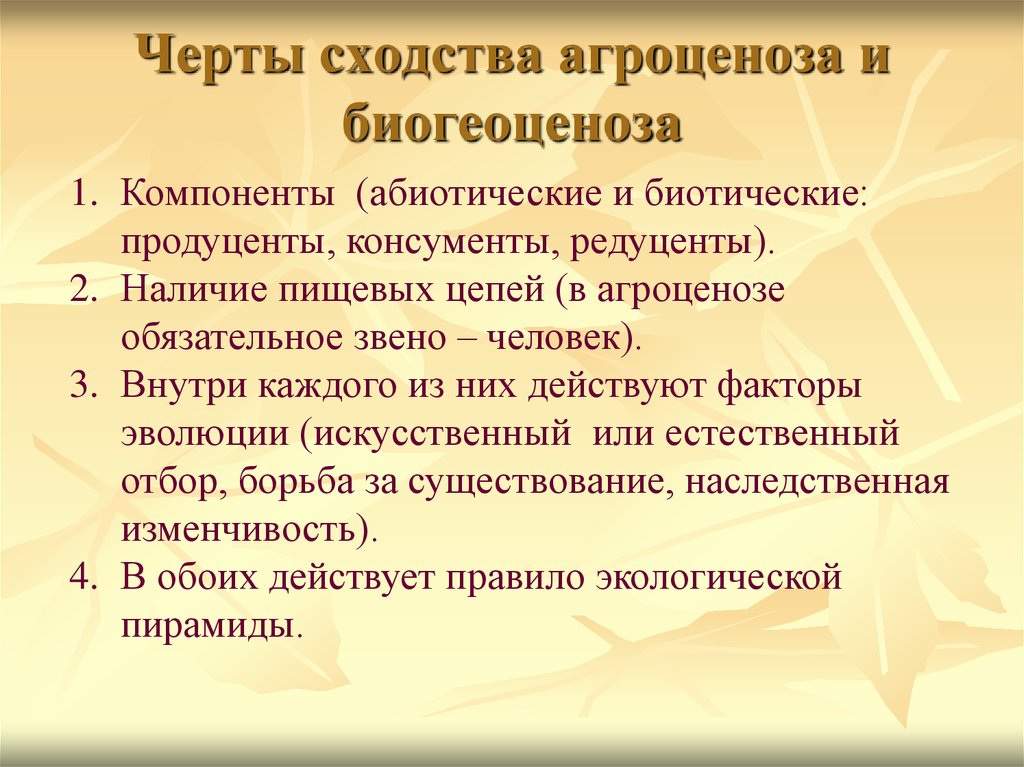 План характеристики биогеоценоза