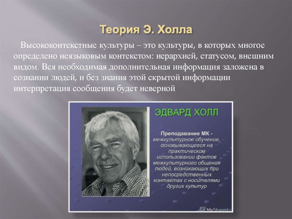 Теория контекста. Эдвард Холл теория. Теория культур холла. Теория высоко- и низкоконтекстуальных культур э холла. Теория межкультурной коммуникации э. холла.