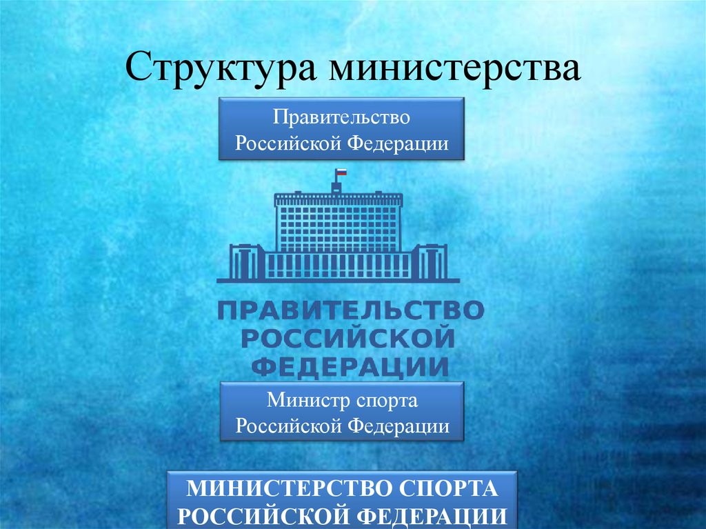 Министерства правительства. Министерство спорта России структура. Структура Министерства спорта РФ схема. Структура Министрерства. Структура министерств РФ.