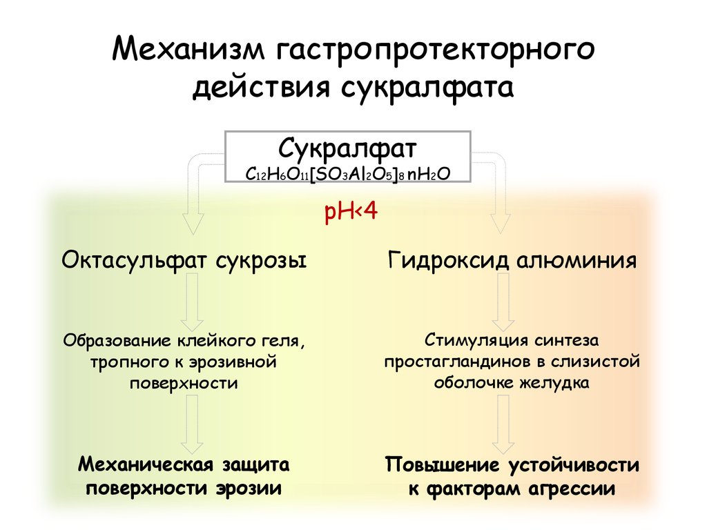 Гастропротекторы механизм действия схема