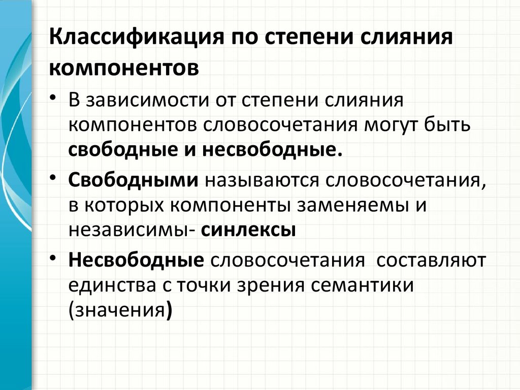 Зависимость компонентов