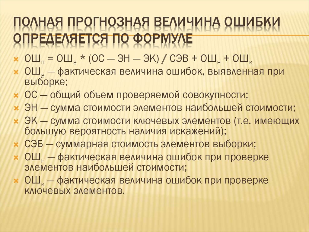 Величина ошибки