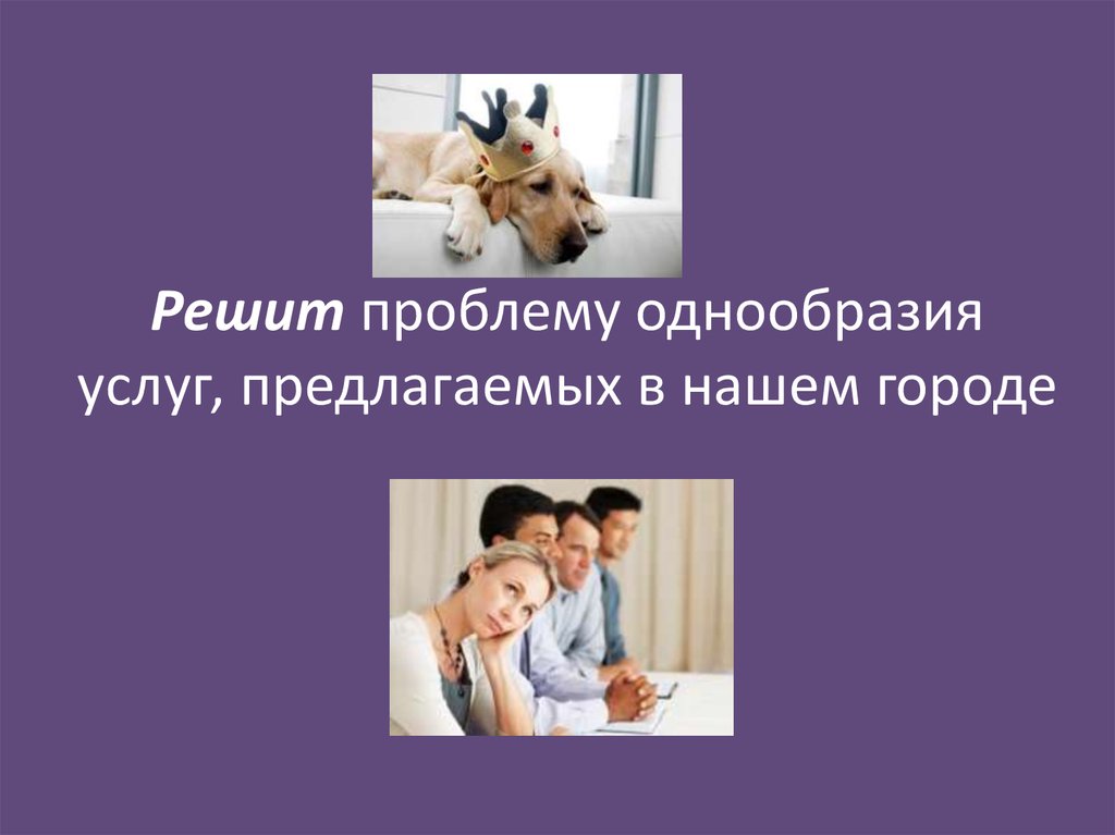 Решит проблему однообразия услуг, предлагаемых в нашем городе