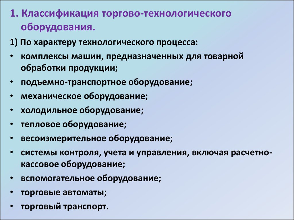 Классификация торгов