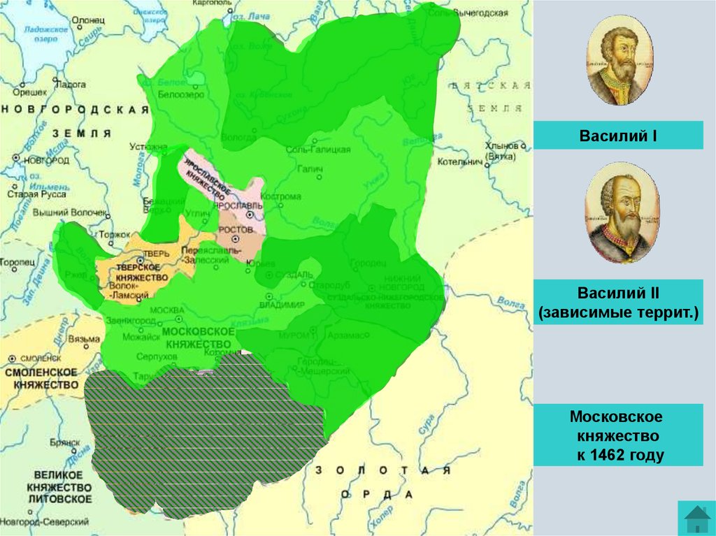 Великое княжество московское карта