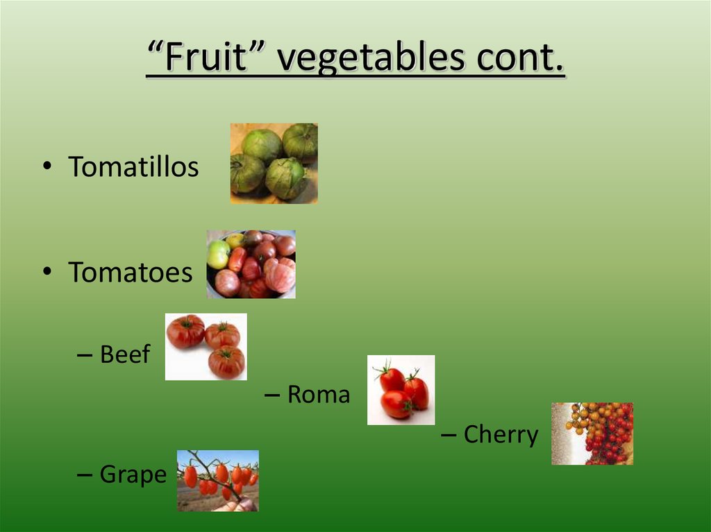 Презентация овощи и фрукты на английском